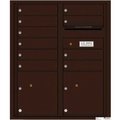 Florence Mfg Co Florence Versatile 4C Mailbox 4CADD-10, 37-1/4"H, 10 Mailboxes, 2 Parcel, Front Loading, Brown, USPS 4CADD-10DB